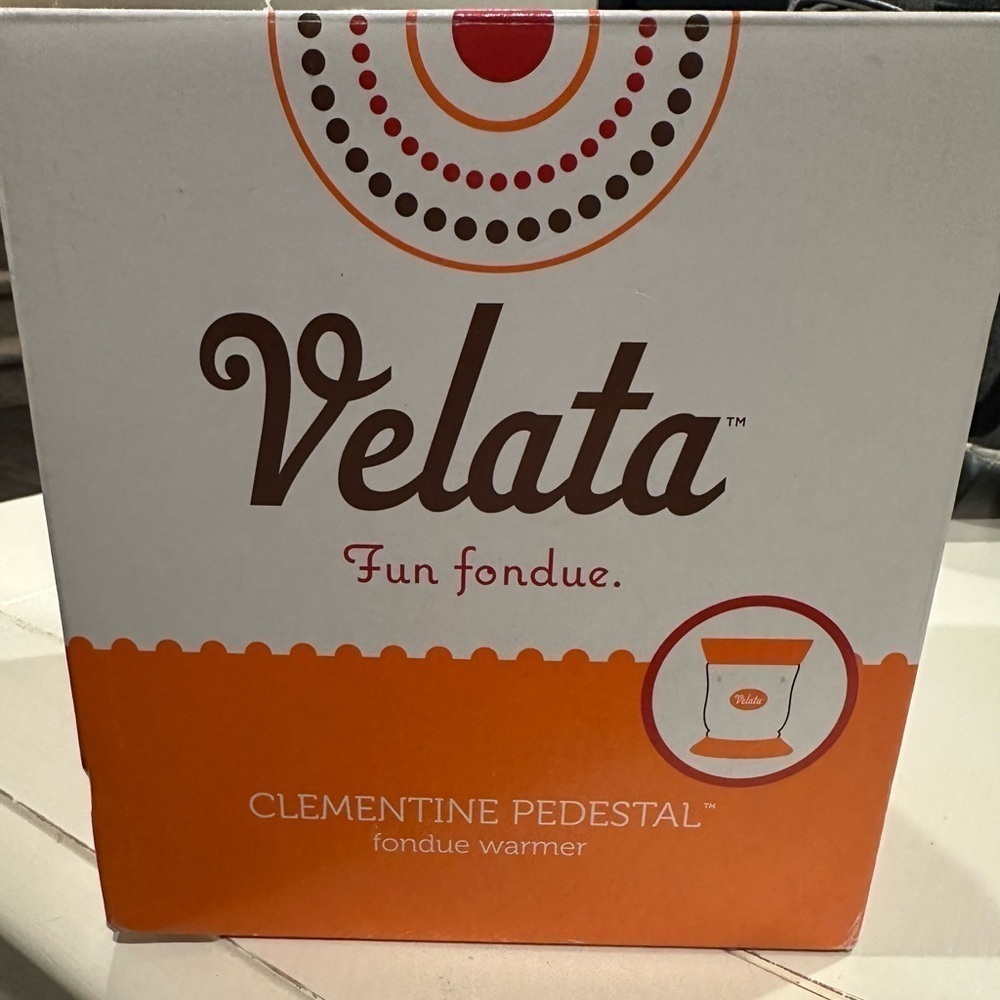 Scentsy Velata Fondue Warmer - Orange and Brown